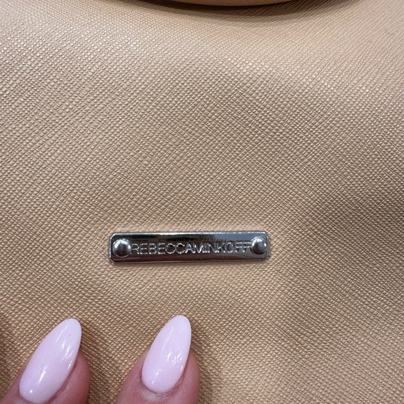 Rebecca Minkoff Amorous Saffiano Leather Satchel Cream/Camel - Picture 2 of 11